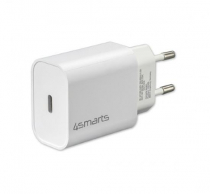 4smarts hálózati gyorstöltő adapter 20W, Type-C QC 3.0, 1.5m Lightning kábel, fehér (4S465575 + 4S465591)